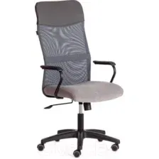 Кресло офисное Tetchair Practic флок/кожзам (серый)
