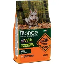 Сухой корм для собак Monge BWild Grain Free All Breeds Adult Duck with Potatoes (для всех пород с уткой и картофелем) 2.5 кг