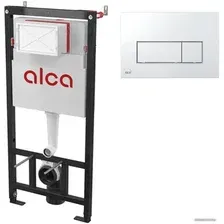 Инсталляция для унитаза Alcaplast AM101/1120 + кнопка Thin M571 (хром глянцевый)