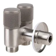 Кран вентильный угловой 1/2" нар. Х 1/2" нар. Х 1/2" нар. установочный, AV Engineering