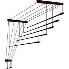 Сушилка для белья Comfort Alumin Потолочная 5 прутьев Chocolate Style 140 см (шоколадный)