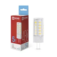 Светодиодная лампочка In Home LED-JC 5Вт 12В G4 6500К 480лм 4690612036106