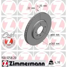 Тормозной диск ZIMMERMANN 150.1258.20 вентилируемый , передняя ось