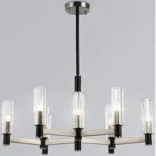 Подвесная люстра Ambrella light LH55503/9 SN/BK/CL (сатин никель/черный/прозрачный)