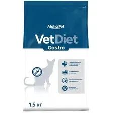Сухой корм для кошек AlphaPet VetDiet Gastro для взрослых кошек 1.5 кг