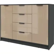 Тумба Интерлиния Концепт КТ-Т140 Глосс (антрацит/капучино глянец)
