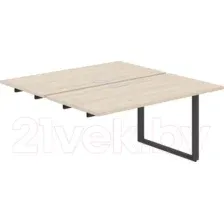 Комплект столов модульных Norden 280x143.8x75 / AG.125.AR.L.72.AN (антрацит/серебро/акация равелло)