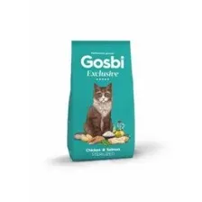 Корм Gosbi Exclusive для стерилизованных кошек, с курицей и лососем, 6 кг