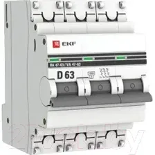 Выключатель автоматический EKF PROxima ВА 47-63 3P 63А (C) 4.5kA