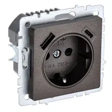 Розетка IEK Brite BR-R14-16-U22-018-K45