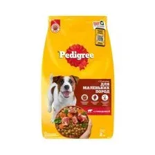 Корм Pedigree для взрослых собак маленьких пород с говядиной, 2 кг