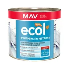Грунтовка алкидная ECOL ГФ-021 по металлу красно-коричневая 1 л