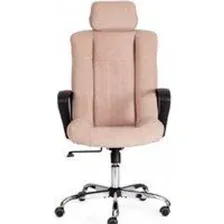 Офисное кресло TetChair Oxford хром/флок (бежевый)