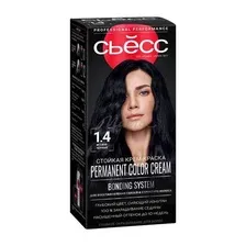 Крем-краска для волос Сьёсс Salonplex Permanent Coloration 1-4 (иссиня-черный)