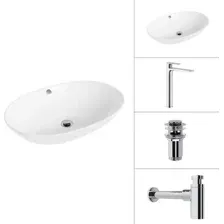 Умывальник Lauter 21709 + Reef 21CK8678C + сифон 21635CH + дон.клапан 21190CH (хром)
