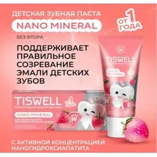 Зубная паста Tiswell Клубника со сливками детская 1+ (60г)