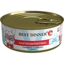 Консервированный корм для собак Best Dinner Vet Profi Gastrointestinal Exclusive Говядина с сердцем (100 г)