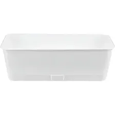 Кашпо 5 Plast Прованс Балконный ящик (9.5л, белый, с подставкой)