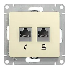 Розетка компьютерная Systeme Electric Glossa GSL000285