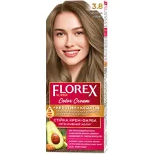 Крем-краска для волос Florex Super Кератин тон 3.8 ольха