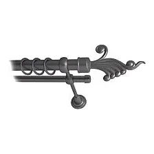 Карниз для штор Lm Decor Кения 023 2р гладкий (антрацит, 2.8м)