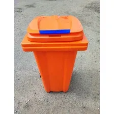 Мусорный контейнер 120л, оранжевый