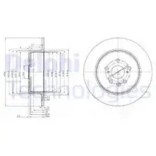 Тормозной диск DELPHI BG3777 полный , задняя ось