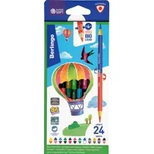 Набор цветных карандашей Berlingo SuperSoft. Duo SSD0124 (24цв)