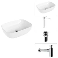 Умывальник Lauter 21493A + Rio 21AM12672 + сифон 21635CH + дон.клапан 21190CH (хром)