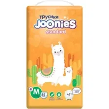 Подгузники-трусики детские Joonies Standard, размер M, 6-11 кг, 52 шт