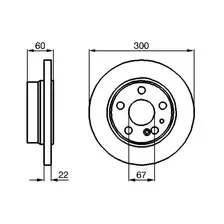 Тормозной диск BOSCH 0 986 478 566 вентилируемый , задняя ось