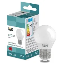 Светодиодная лампочка IEK LED Globe G45 400lm 6500K E27