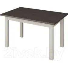 Обеденный стол Senira Кастусь 120-160x75 (венге/белый)
