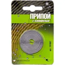 Припой ПОС 61 трубка, спираль ф1,5мм, с канифолью в блистере