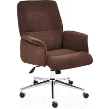 Кресло офисное Tetchair York флок (коричневый)