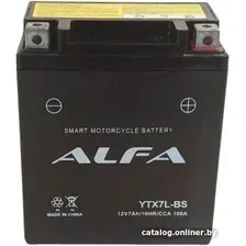 Мотоциклетный аккумулятор ALFA YTX7L-BS (7 А·ч)
