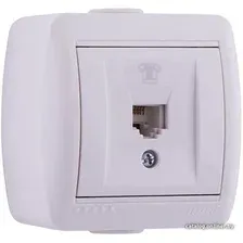 Розетка телефонная Lezard Nata 710-0200-137 (белый)