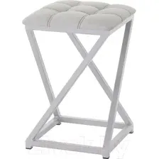 Табурет AMC Comfort 8К5.6 (кожзам серый/серебристый)