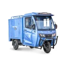 Грузовой электротрицикл Rutrike КАРГО Кабина Дуал темно-синий
