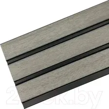 Реечная панель Grace ПВХ 3D RAIL Ясень серый (2700х120х10мм)