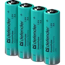 Комплект батареек Defender PowerPulse LR6-4BL АА / 56033 (4шт)