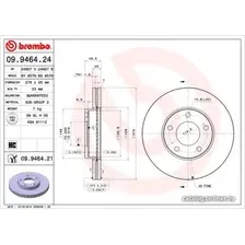 Тормозной диск Brembo 09946424