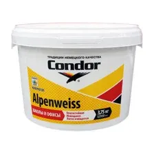 Краска водно-дисперсионная внутренняя CONDOR Alpenweiss, 2,5 л (3,75 кг), РБ