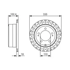 Тормозной диск BOSCH 0 986 479 A61 вентилируемый , задняя ось