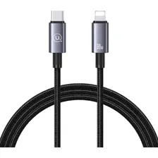 Кабель Usams US-SJ662 USB Type-C - Lightning (1.2 м, черный)