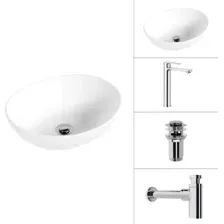 Умывальник Lauter 21652 + Moon 21СK81691C + сифон 21635CH + дон.клапан 21190CH (хром)