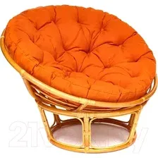 Кресло садовое Tetchair Papasan 23/01 W с подушкой (мед/оранжевый)