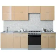 Готовая кухня Интерлиния Мила Gloss 60-26 (капучино)