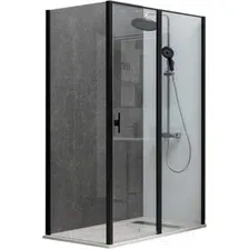 Душевой уголок Allen Brau Priority 140x100 / 304243 (черный браш)