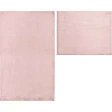Набор ковриков для ванной и туалета Gokyildiz Fluffy 60x100+50x60 (Pink)